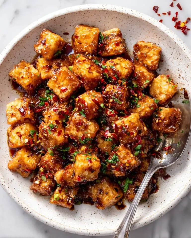 Honey Garlic Air Fryer Tofu Recipe